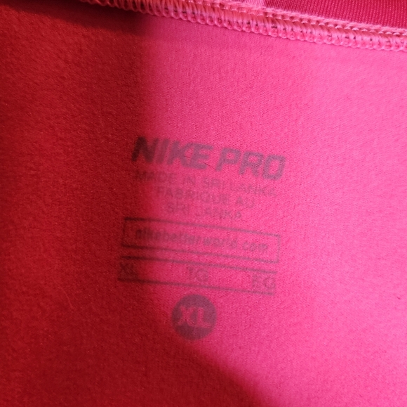 Nike Pro Hyperwarm 3.0 Mock Pink Spell out pullover zip shoulder size XL youth - Picture 15 of 16